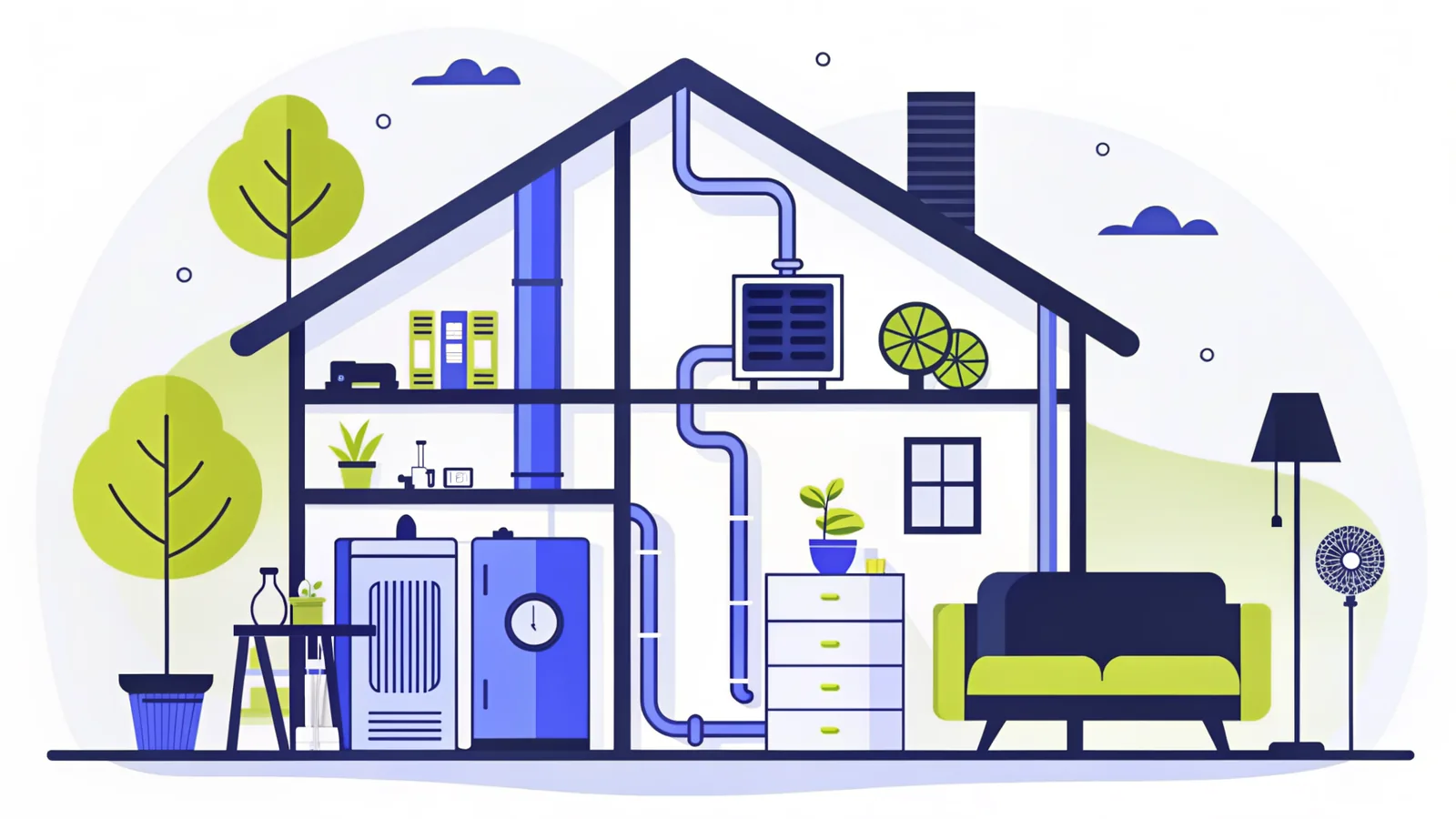 Illustration : Pompe à chaleur air-air - le fonctionnement et les avantages